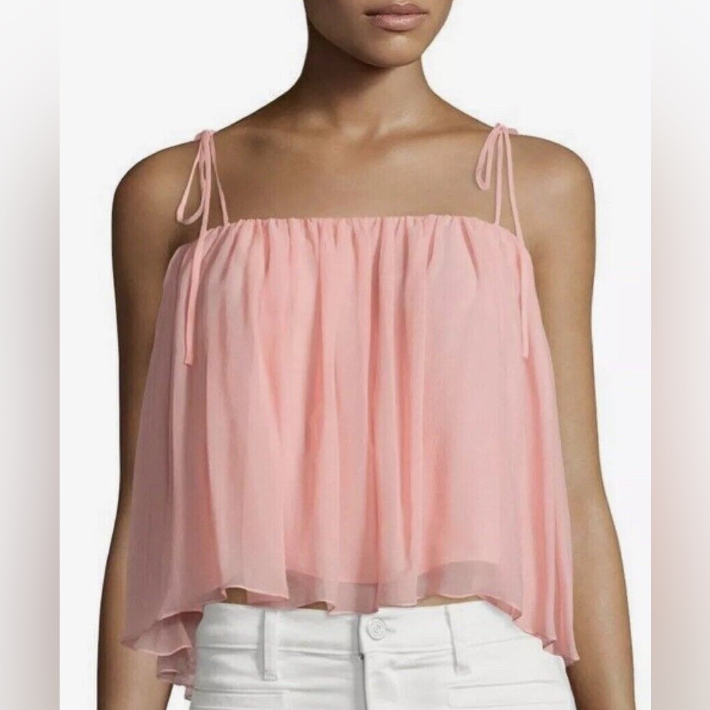 Elizabeth and James Pink Sleeveless Crop Camisole